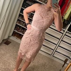 SAYLOR Powder Pink Lace Dress Size S